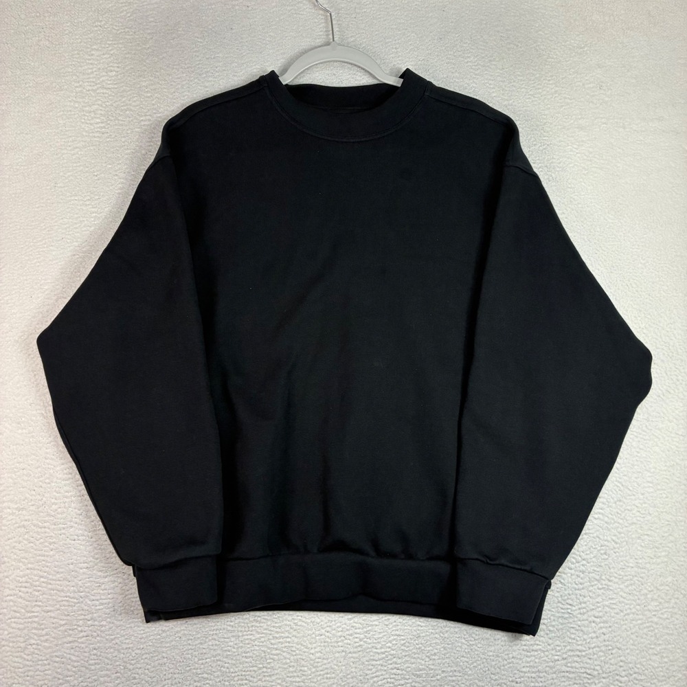 Lululemon Crewneck Sweatshirt Women L Black City Sweat Pullover Oversized Boxy